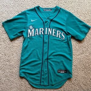 Nike Teal Mariners Button-Up Jersey